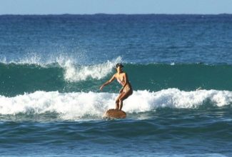 Surfing on Waikiki Beach