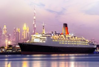 The QE2 is now floating hotel in Dubai