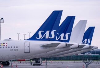 SAS Scandinavian passengers relax in the new business class cabin