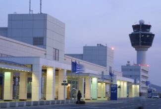 Athens airport celebrating the opening of the tourism season