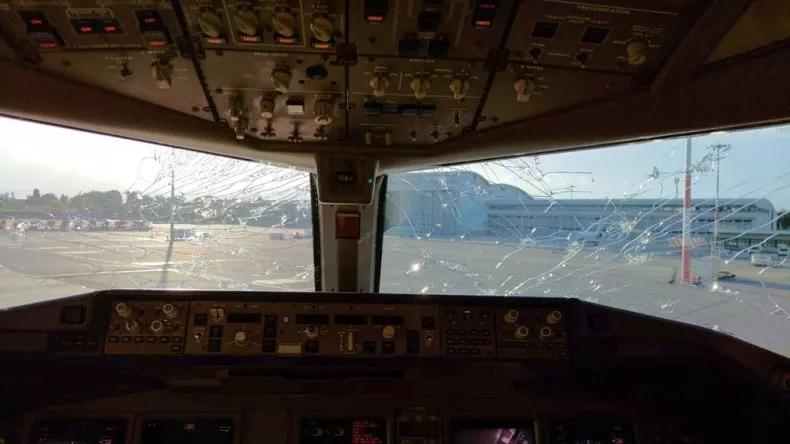 Flight Grounded After Tennis Ball-Sized Hail Pummels Jumbo Jet