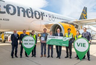 Condor relaunches flight service from Vienna: starting today with Palma de Mallorca, followed by Heraklion, Kos and Rhodes in mid-May