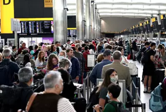 Flight delays leave passengers ‘passing out’ in boiling hot queues