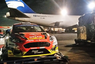 NAM flies cars and equipment for the World Rally Championships