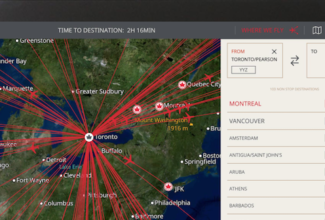 Air Canada debuts interactive inflight route map