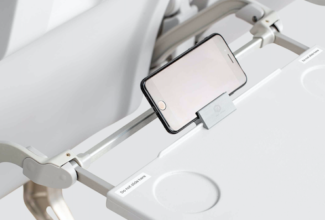 J&C Aero develops gadget holders for tray tables