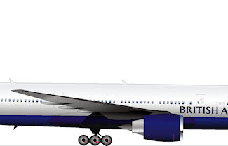 The oldest aircraft flying for British Airways is the 777-200ER