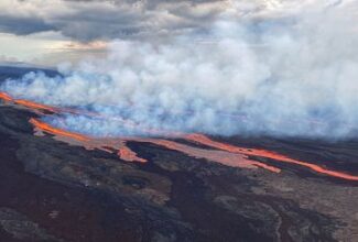 Lava is spilling toward Hawaiian highway on the Big Island