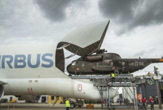 Airbus tests loading system for outsized military cargo on Beluga