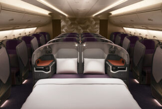 Qatar Airways and Singapore Airlines now offer business class double beds