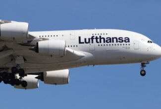 Lufthansa Airbus A380 lands in Manila for heavy maintenance