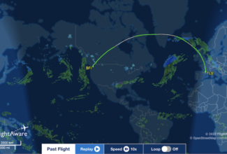 An Antonov An-124 makes the link between Boeing and Airbus