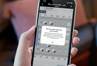 United Airlines' dynamic seat map keeps families together