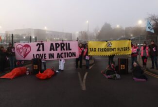 Extinction Rebellion blockade private jet terminal at Luton Airport