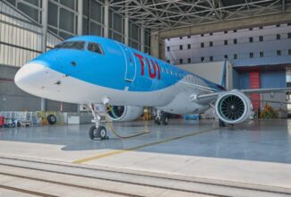 TUI's New Embraer E195-E2 Plane Named "Flanders" Takes Off from Antwerp Airport