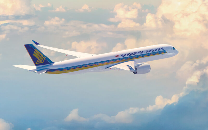 Singapore Airlines A350 Clips Spirit Jet at Newark Airport