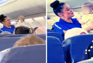 Flight Attendant's Heartwarming Gesture Soothes Crying Baby Onboard Southwest Airlines Flight